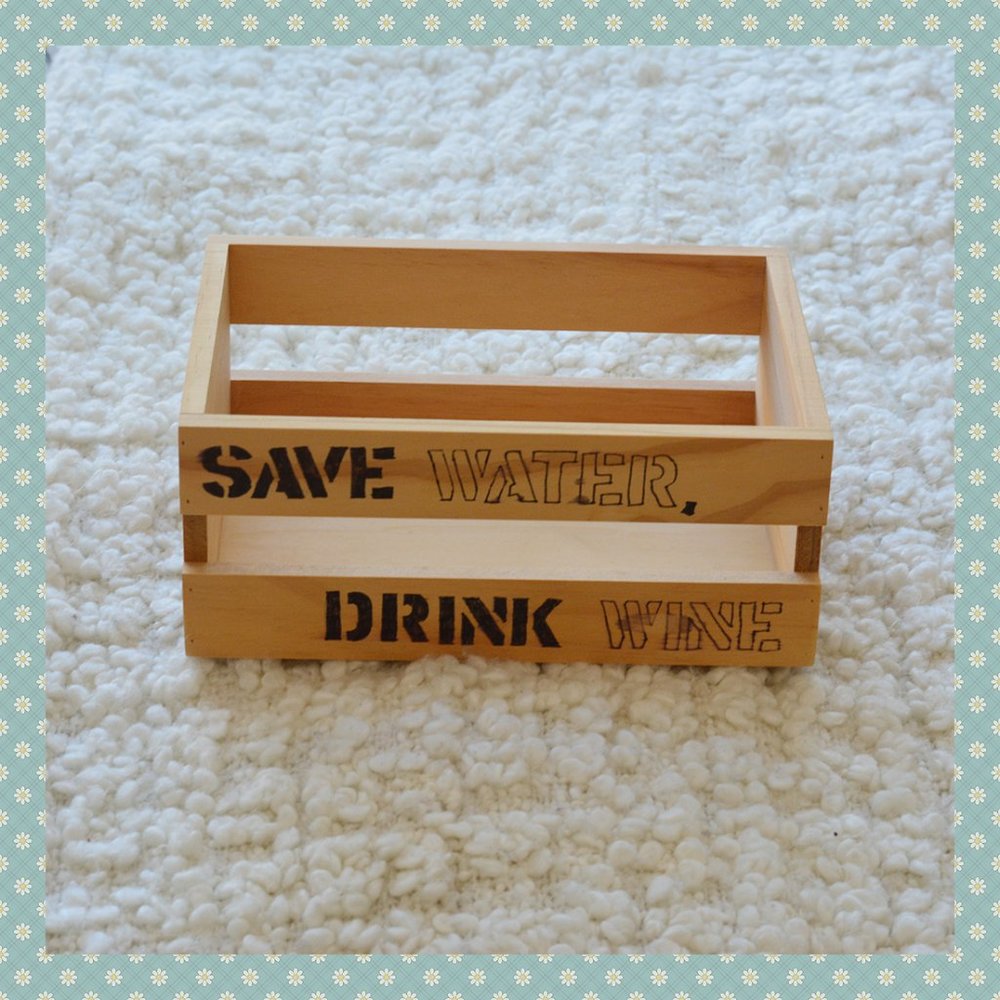 Save Water, Drink Wine Storage Crate